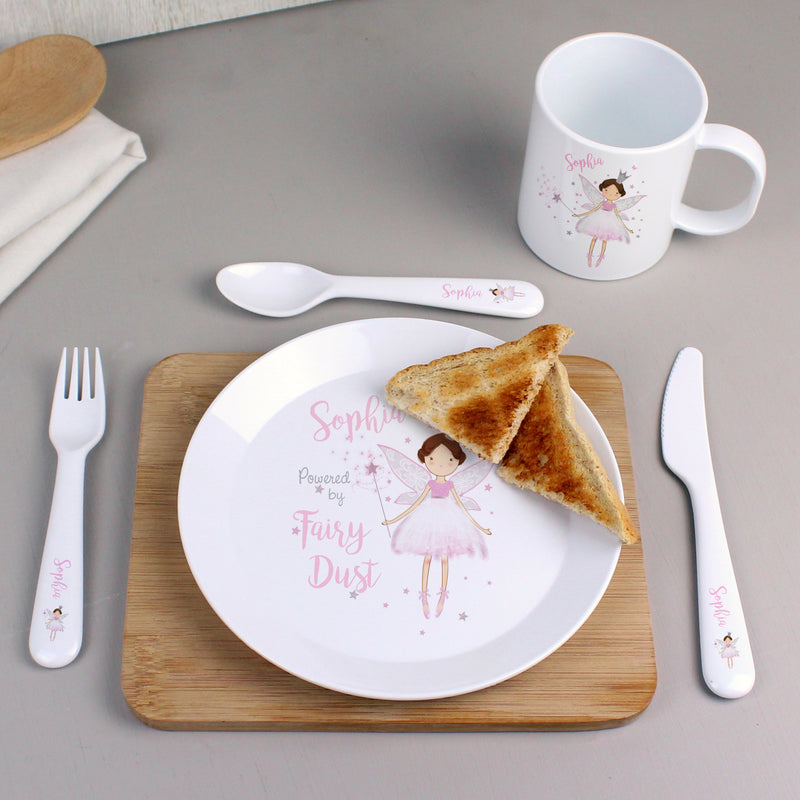 Personalised Fairy Princess 3 Piece Plastic Cutlery Set PureEssenceGreetings