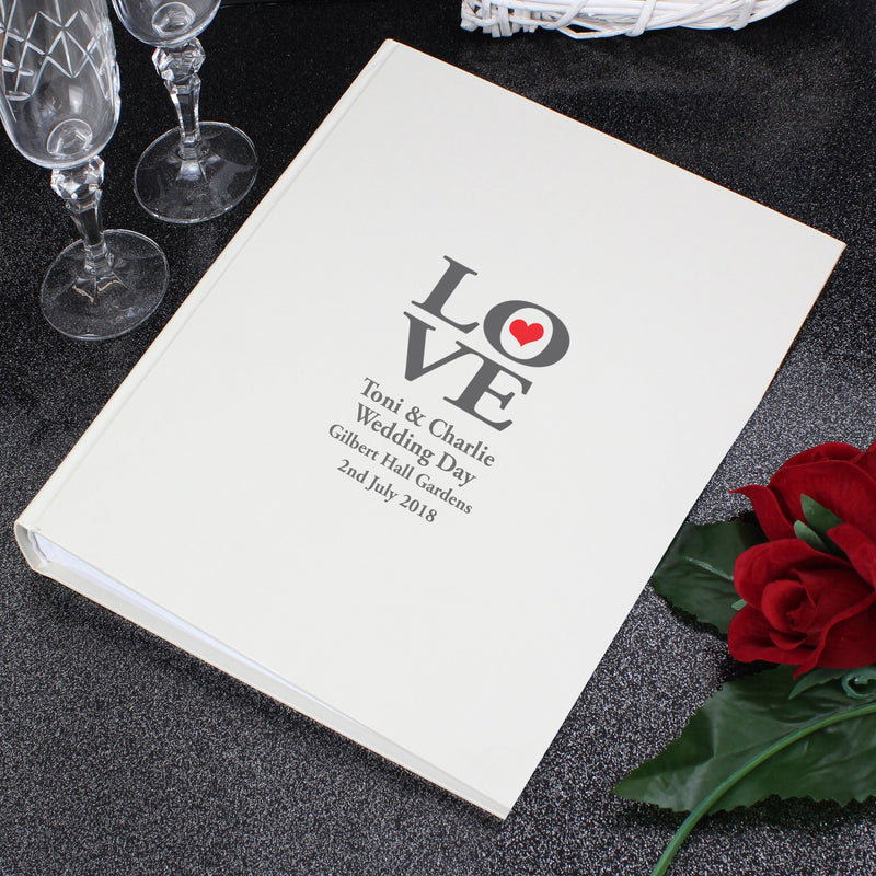 a pucture of the LOVE personalised photo album. - pureessnecegreetings