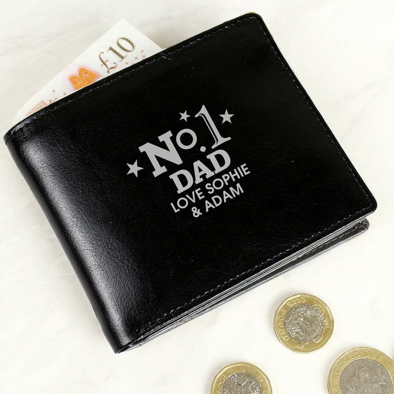 Personalised No.1 Leather Wallet PureEssenceGreetings
