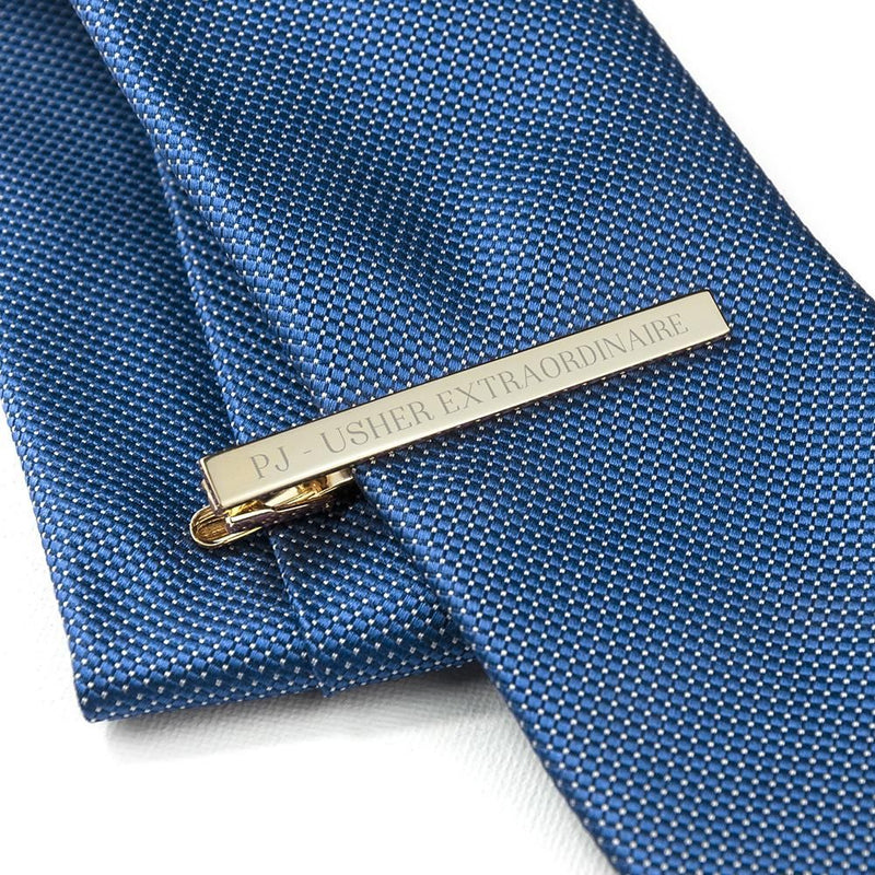 PERSONALISED GOLD PLATED TIE CLIP PureEssenceGreetings