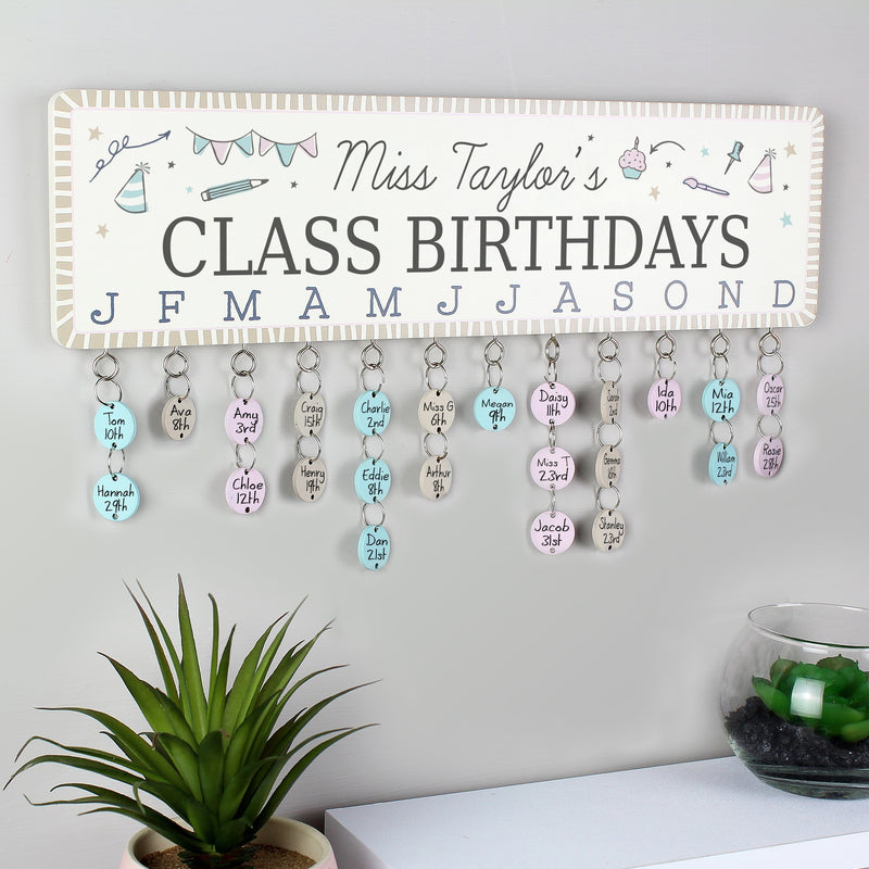 Personalised Birthday Planner Plaque with Customisable Discs PureEssenceGreetings