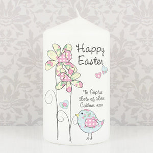 Personalised Daffodil Chick Easter Candle PureEssenceGreetings