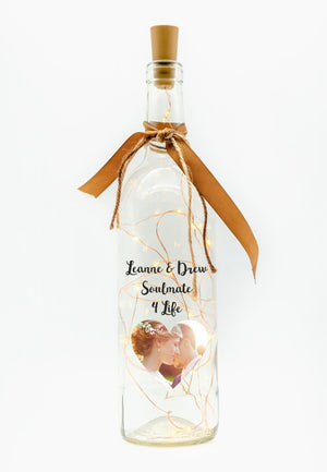 Personalised LED Candle Bottle | Own Image & Text PureEssenceGreetings
