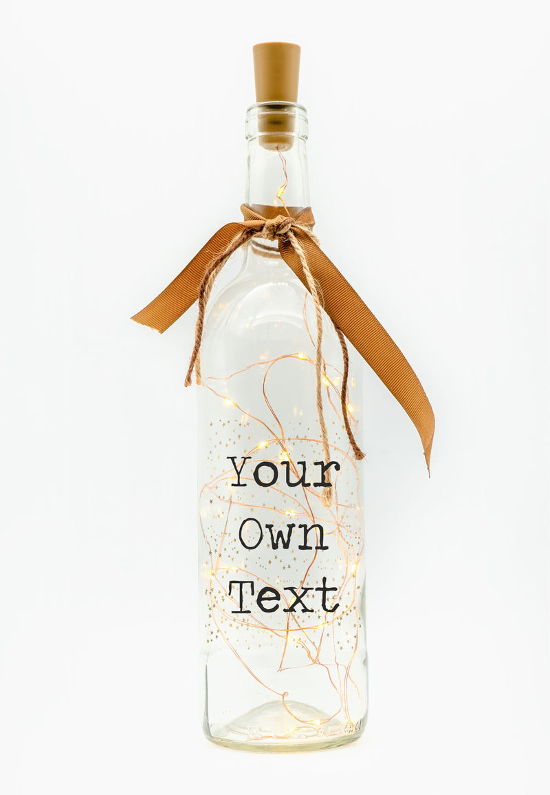 Personalised LED Candle Bottle | Own Text PureEssenceGreetings