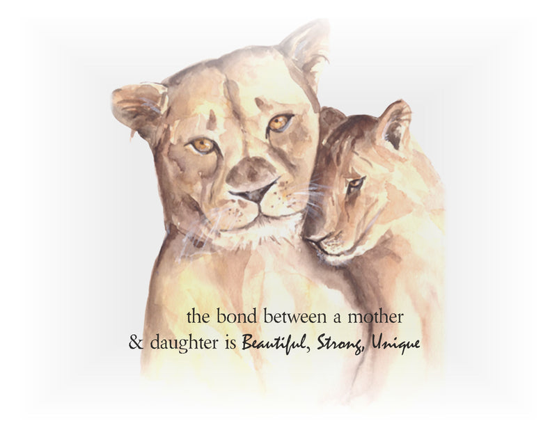 Personalised Mother & Daughter Frame Tiger Print PureEssenceGreetings