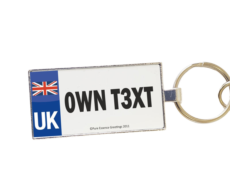 Personalised Name Car Registration Keyring. Suitable for all occasions PureEssenceGreetings