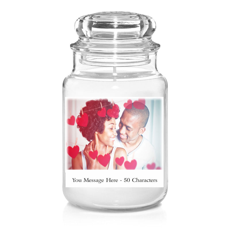 Romantic Couple - Personalised Photo Candle Jar - PureEssenceGreetings