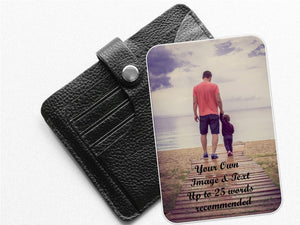 Personalised Photo Wallet Card | Aluminium | Portrait - PureEssenceGreetings 