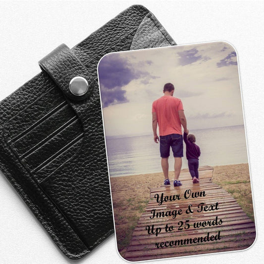 Personalised Photo Wallet Card | Aluminium | Portrait - PureEssenceGreetings 