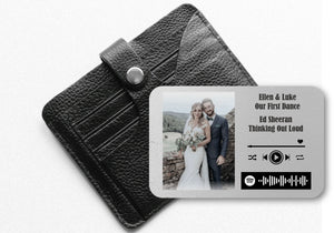 Personalised Spotify Photo Wallet Card PureEssenceGreetings