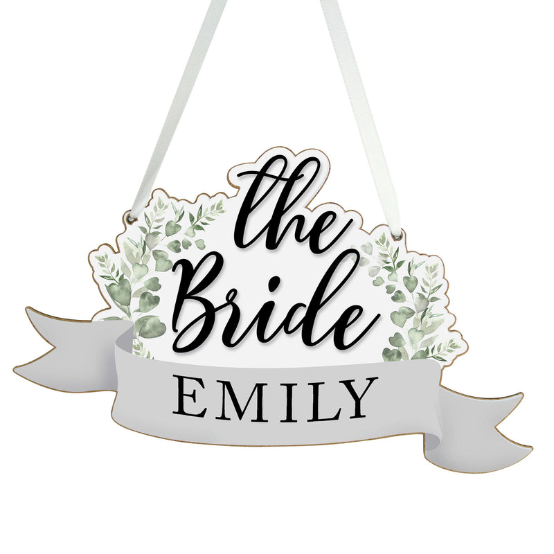 Personalised The Bride Wooden Hanging Decoration PureEssenceGreetings