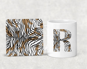 Personalised Zebra Design Mug & Coaster Set PureEssenceGreetings