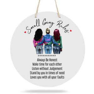 REAL SMALL GANG Personalised Friendship Plaque PureEssenceGreetings