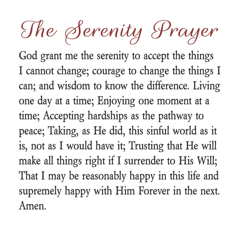 Serenity Prayer Personalised Inspirational Prayer Ceramic Plaque PureEssenceGreetings