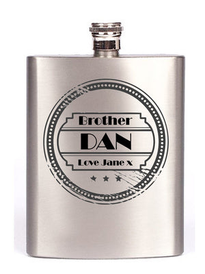 Personalised Brother Hip Flask