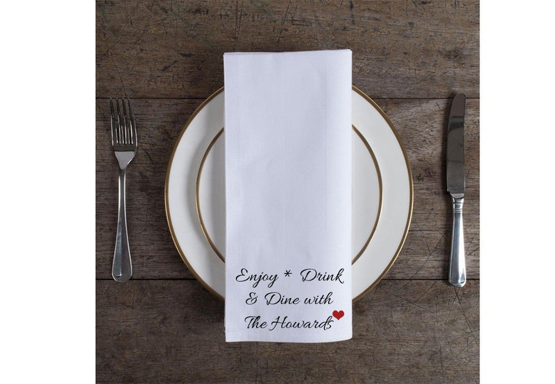 Photo of Personalised Table Napkins for Kitchen & Home