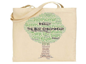 Personalised Child Minder Word Art Bag