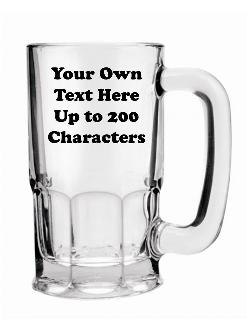 Personalised Beer Mug Your Own Text