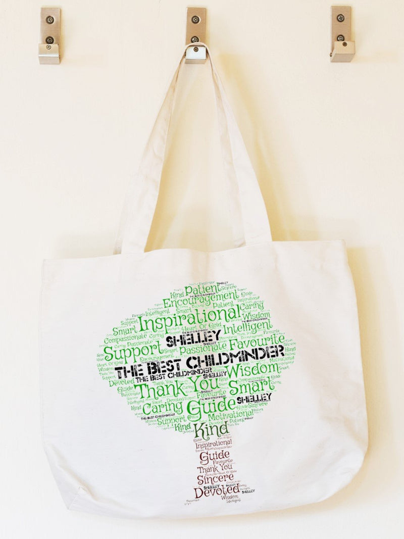 Personalised Child Minder Word Art Bag