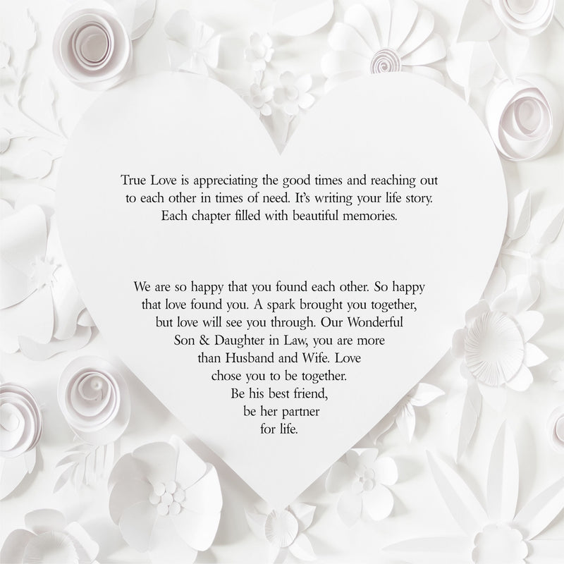 Son & Daughter in Law Box Framed Wedding Poem PureEssenceGreetings
