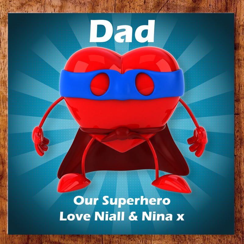 Superhero Dad Personalised  Magnet PureEssenceGreetings