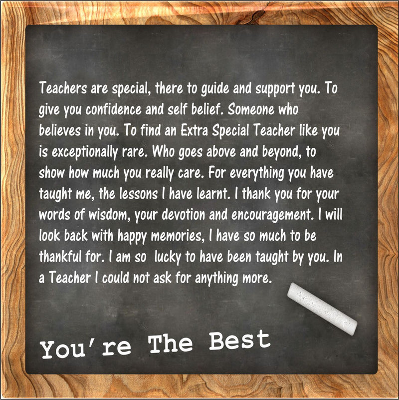 Teacher Plaque   | You're The Best PureEssenceGreetings