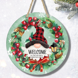 WELCOME Christmas Personalised  Plaque PureEssenceGreetings