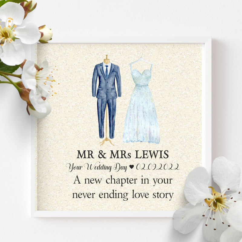 Your Wedding Day Personalised  Box Frame PureEssenceGreetings 