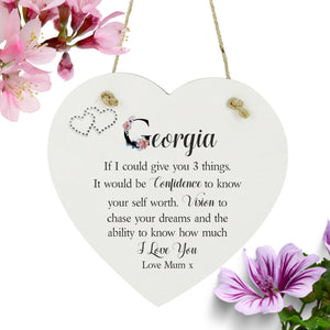 I Love You Personalised Heart Plaque | Daughter | Grand Daughter | Niece PureEssenceGreetings