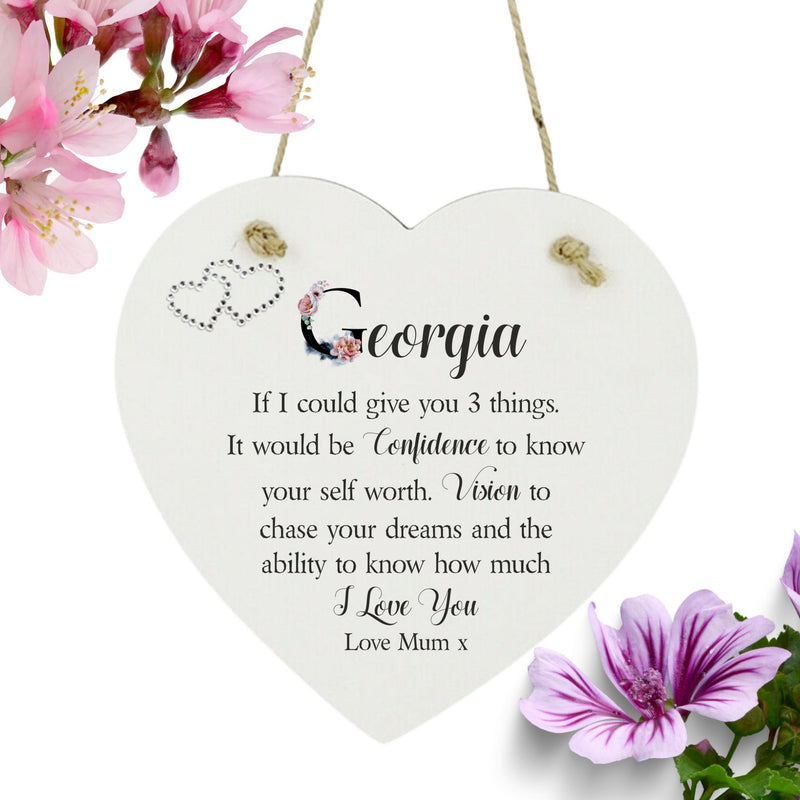 I Love You Personalised Heart Plaque | Daughter | Grand Daughter | Niece PureEssenceGreetings