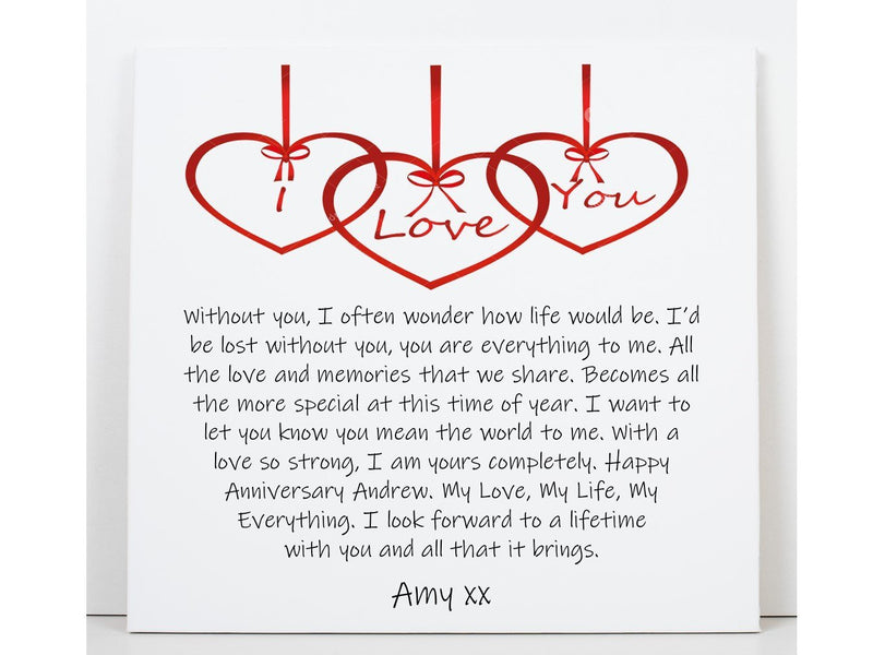 Without You Personalised Love Card PureEssenceGreetings