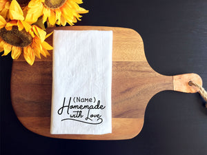 Word Art Kitchen Personalised Tea Towel PureEssenceGreetings
