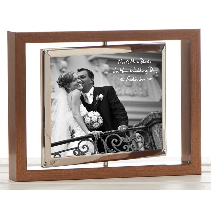 Your Wedding Day Personalised Rotating Photo Frame PureEssenceGreetings