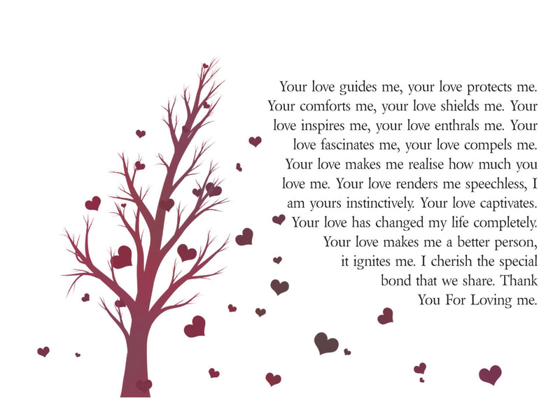 Your Love Personalised Framed Poem PureEssenceGreetings