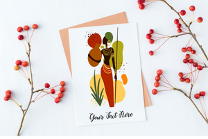 Abstract Design African Woman Personalised Card | 002