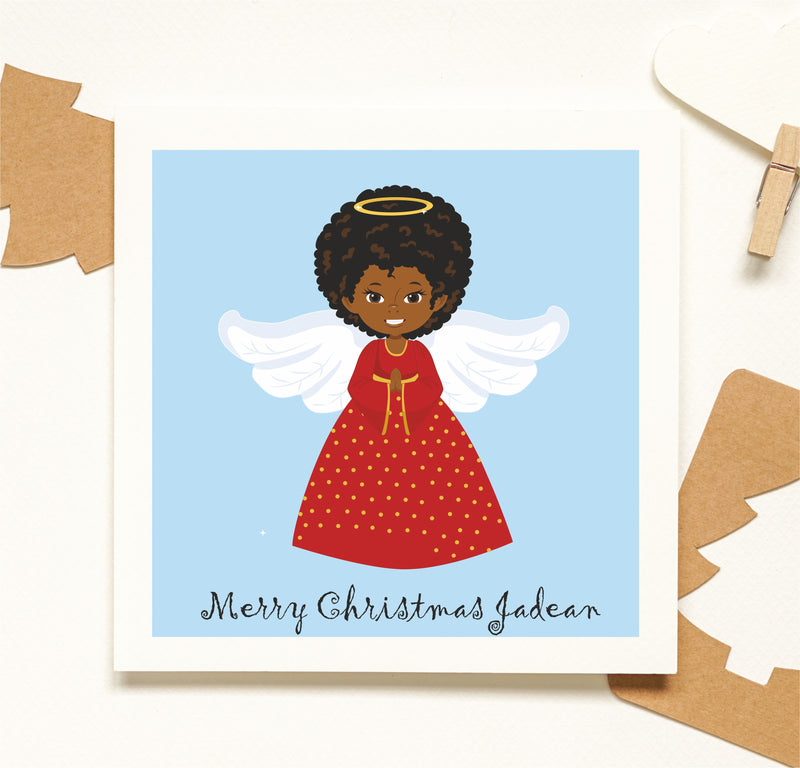 Cute Angel Girl Personalised Card | 002 PureEssenceGreetings