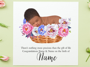 Precious Gift Personalised Baby Card