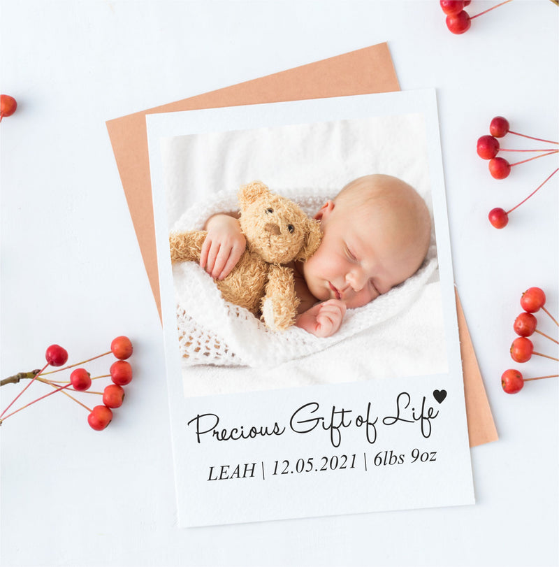 Precious Gift Baby Photo Greeting Card PureEssenceGreetings