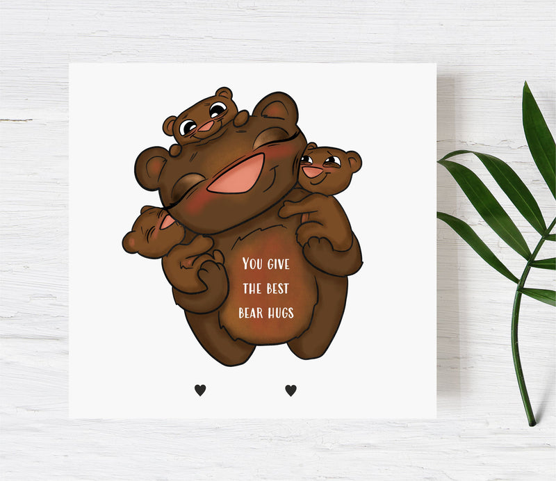 Mum Personalised Card | Bear Hug PureEssenceGreetings