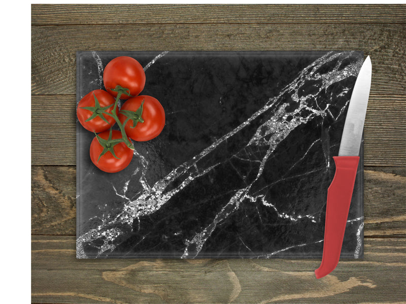 Black Marble Design Chopping Board | Rectangle PureEssenceGreetings