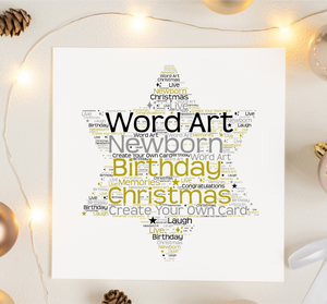 Create Your Own Star Word Art Greeting Card PureEssenceGreetings