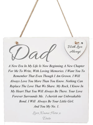 No.1 Dad Personalised Plaque | Father of the Bride (Copy) PureEssenceGreetings