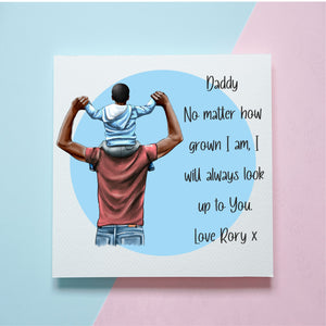 Father & Son Personalised Card PureEssenceGreetings
