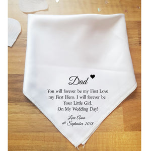 First Love Father of the Bride Handkerchief
