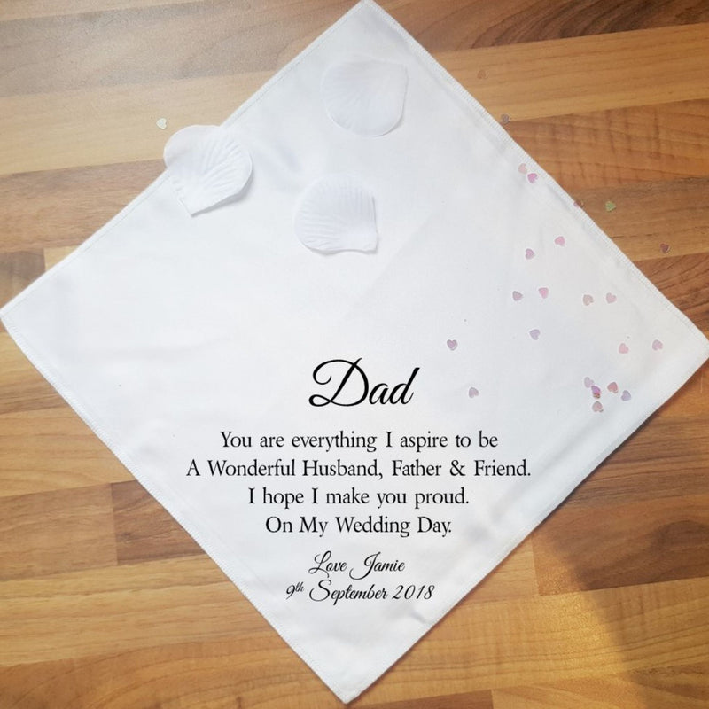 Father of the Groom Handkerchief From Son