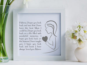 Daughter Personalised Box Framed Poem - PureEssenceGreetings 