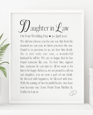 Daughter in Law Poem | Your Wedding Day PureEssenceGreetings 