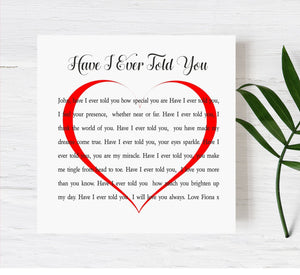 Have I Ever Told You Love Personalised Poem Card PureEssenceGreetings