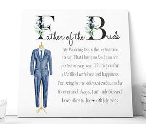 Personalised Wedding Framed Poem | Father of the Bride | Father of the Groom PureEssenceGreetings 