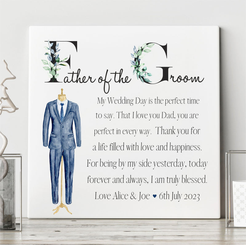Personalised Wedding Framed Poem | Father of the Bride | Father of the Groom PureEssenceGreetings 